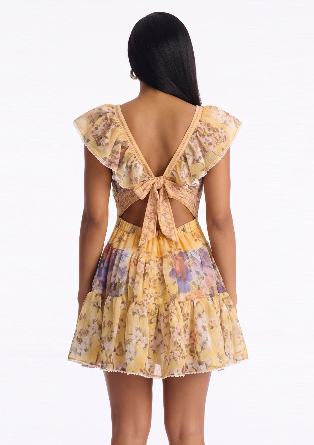 The Camila Floral Ruffle Mini Dress