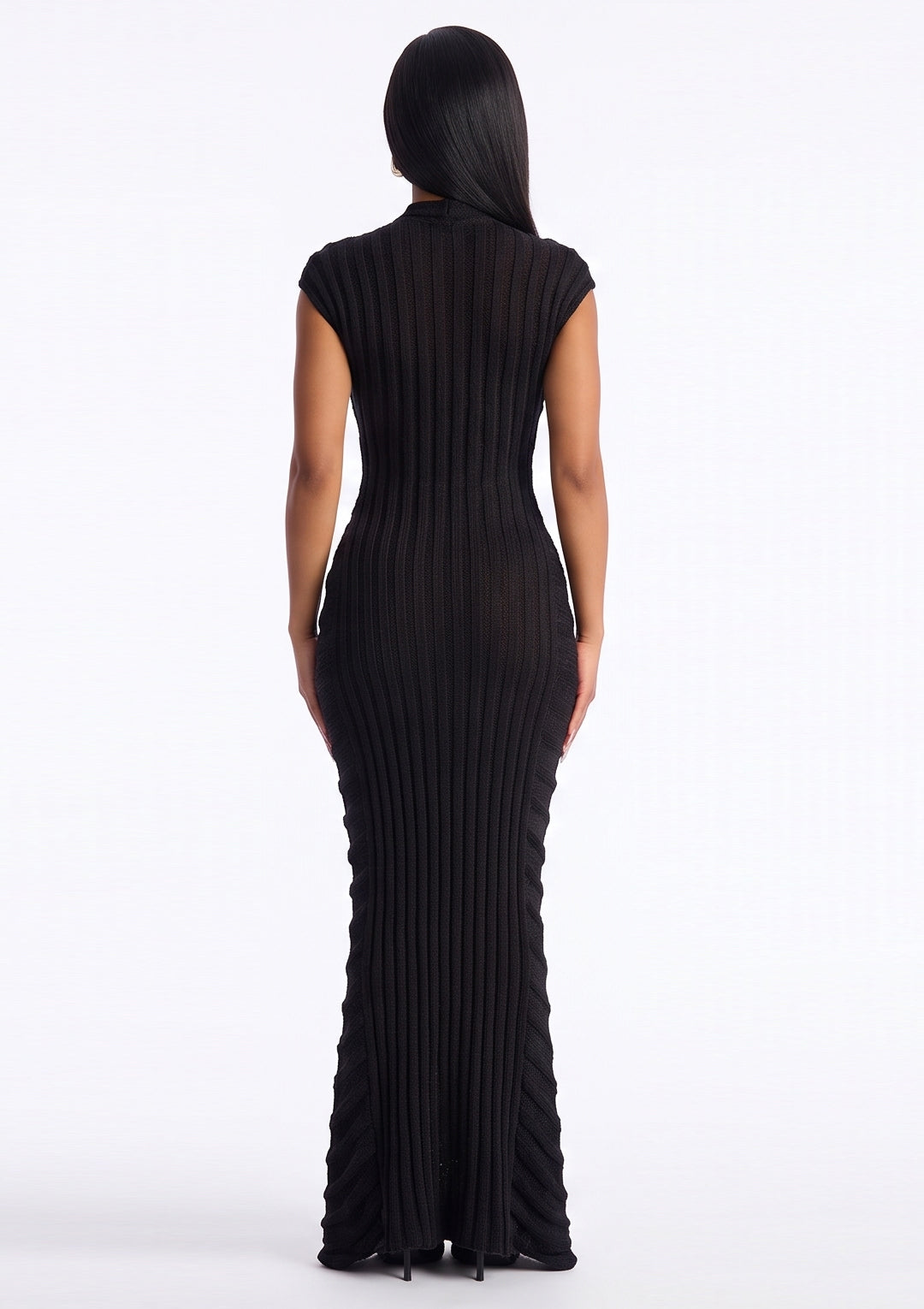 Amara Ruched Mesh Maxi Dress
